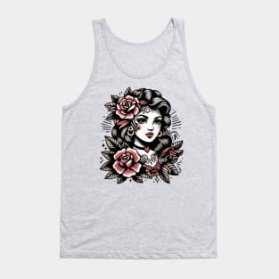 Gypsy Girl Traditional Tattoo Tank Top